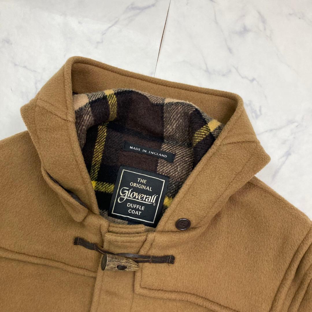 グローバーオール メンズ ダッフルコート 裏地チェック ベージュ 50 XL相当