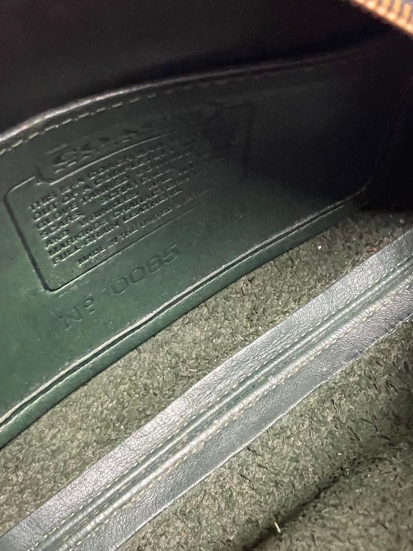 COACH オールドコーチ　ハーフムーン　ダークグリーン　ミニショルダーバッグ