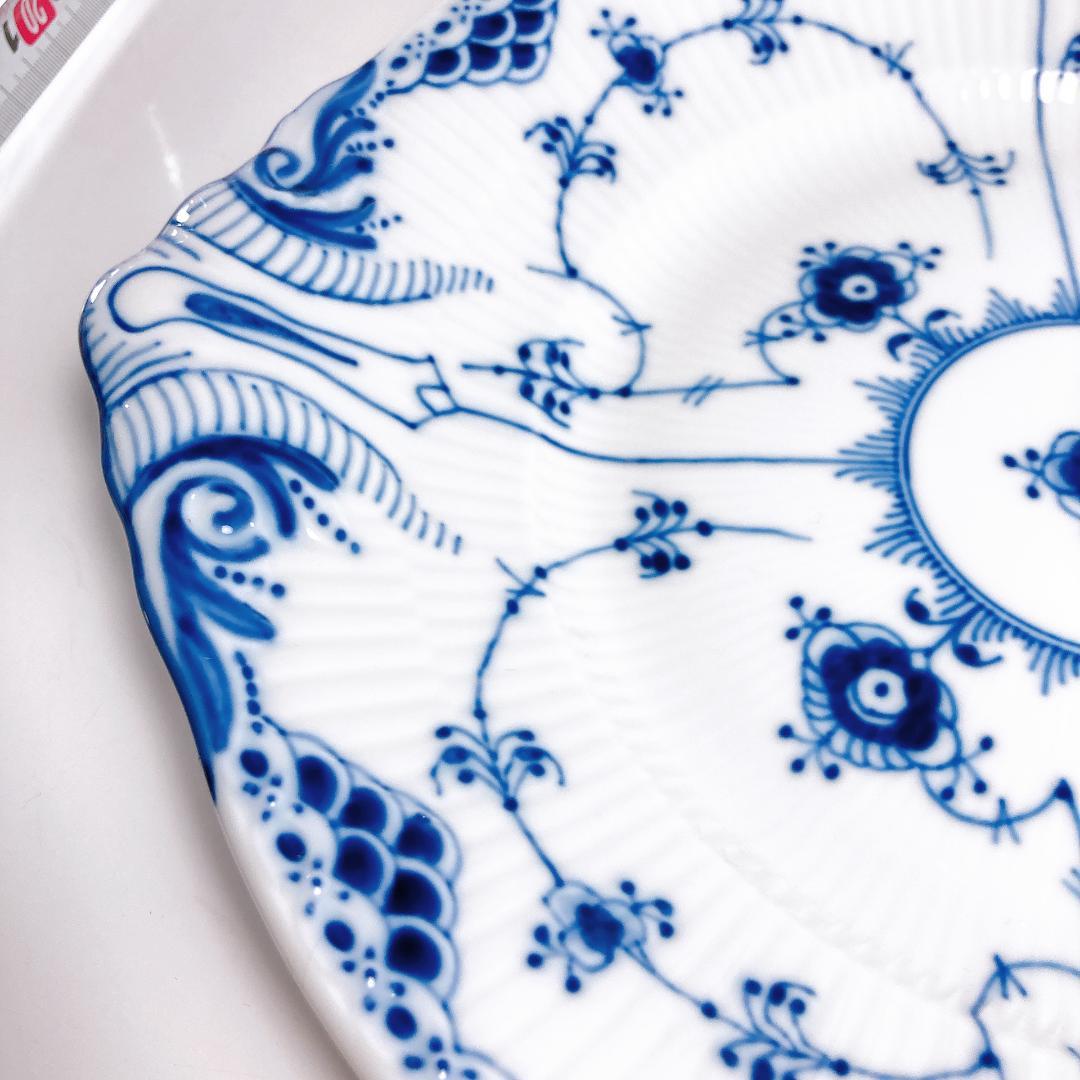 ロイヤルコペンハーゲン ブルーフルーテッド オーバルプレート |1486|