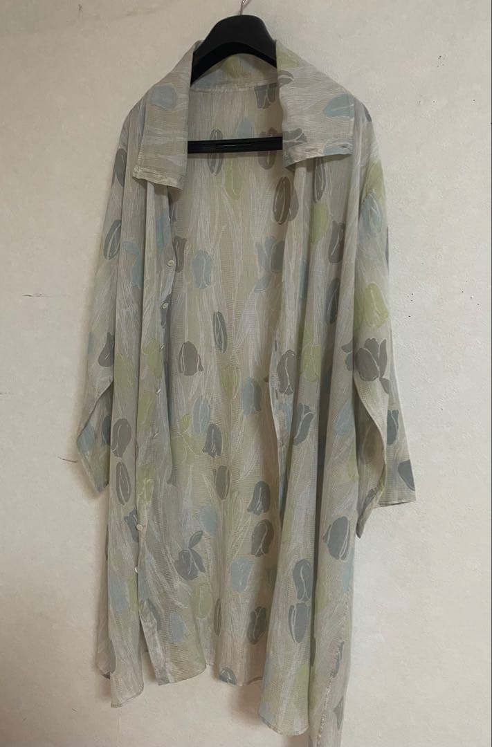 ヨーガンレール☆ババグーリ☆素敵なチューリップ柄☆シフォン☆羽織り☆チュニック