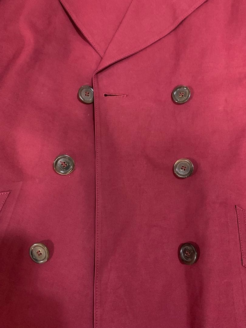 LOUIS VUITTON チェスターコート 34 バーガンディ。訳あり激安。