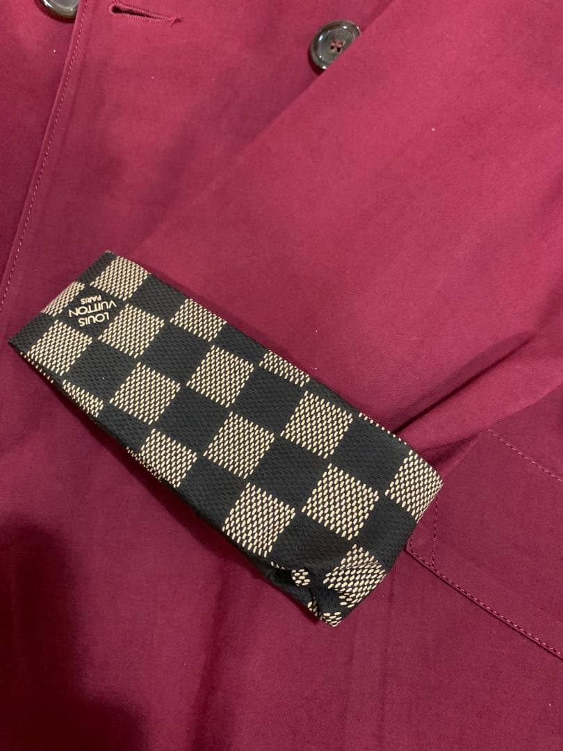 LOUIS VUITTON チェスターコート 34 バーガンディ。訳あり激安。