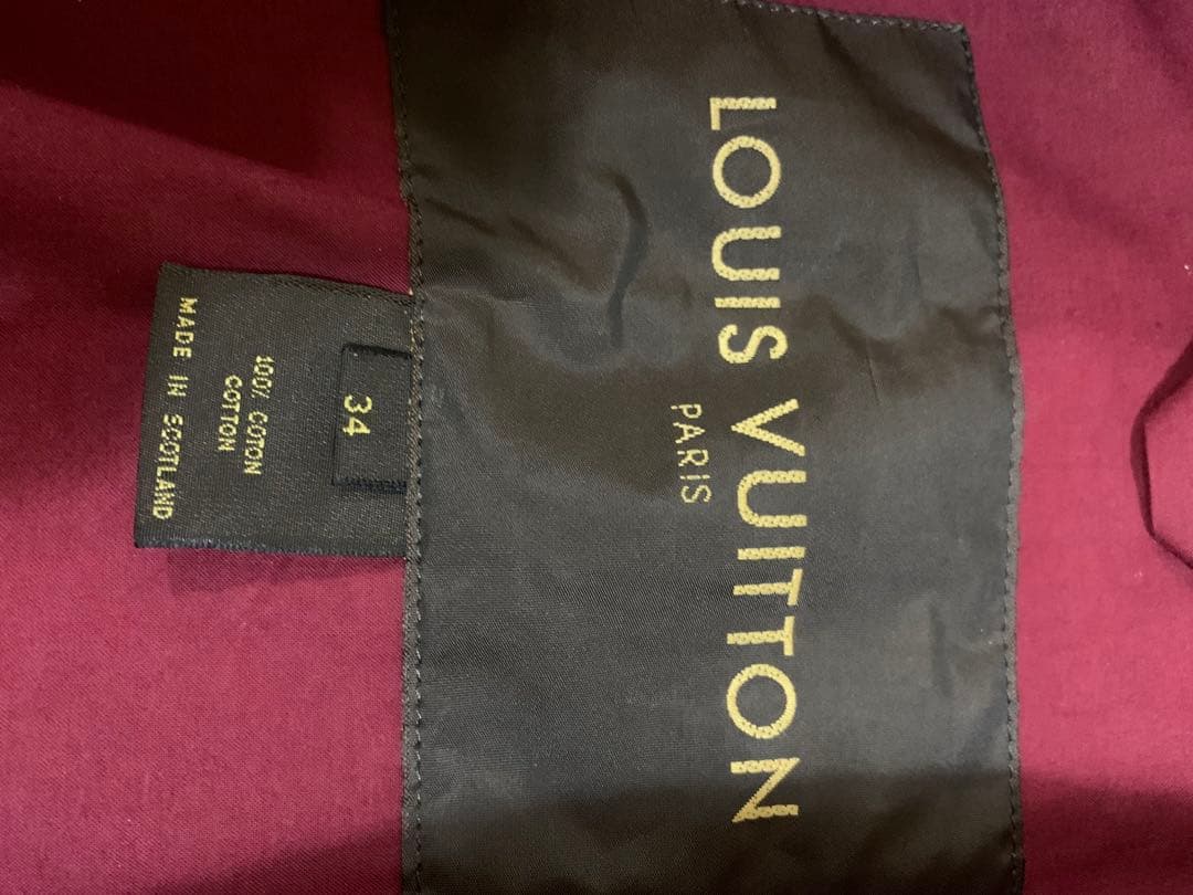 LOUIS VUITTON チェスターコート 34 バーガンディ。訳あり激安。