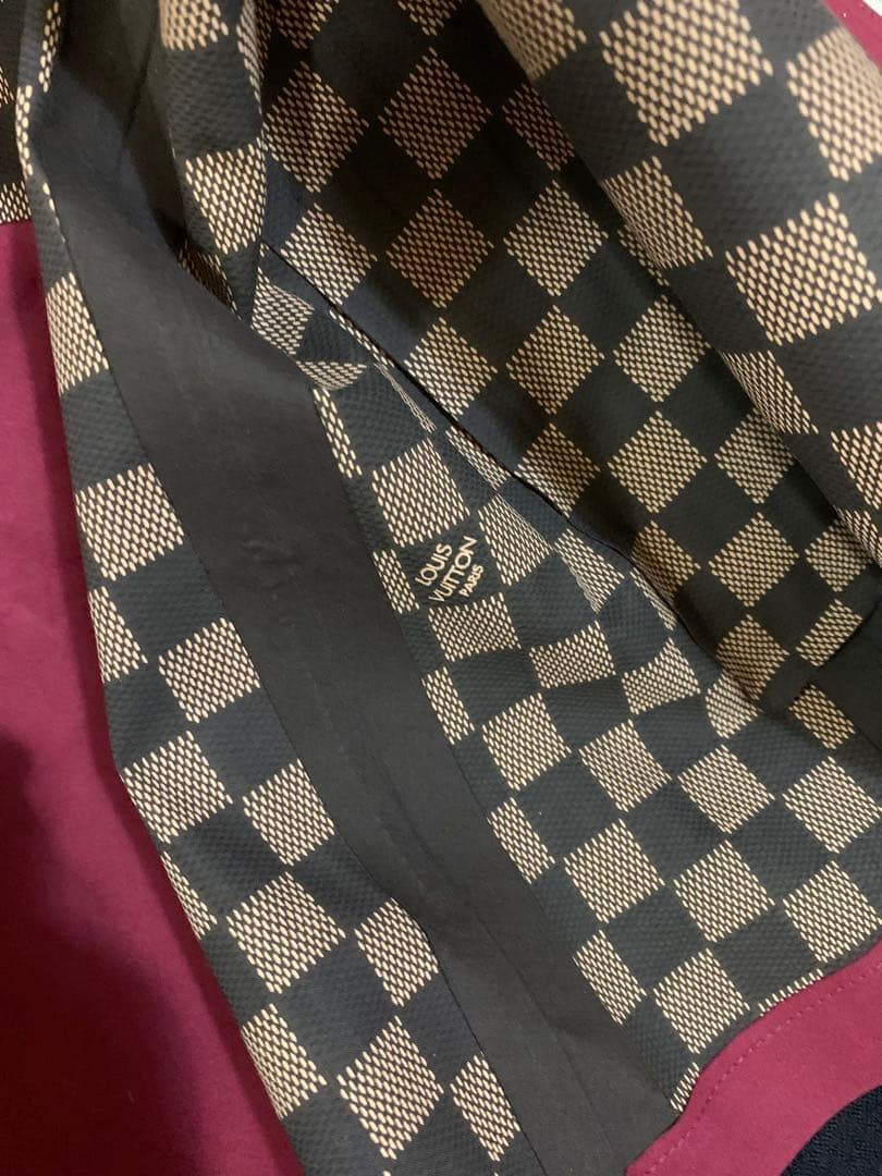 LOUIS VUITTON チェスターコート 34 バーガンディ。訳あり激安。