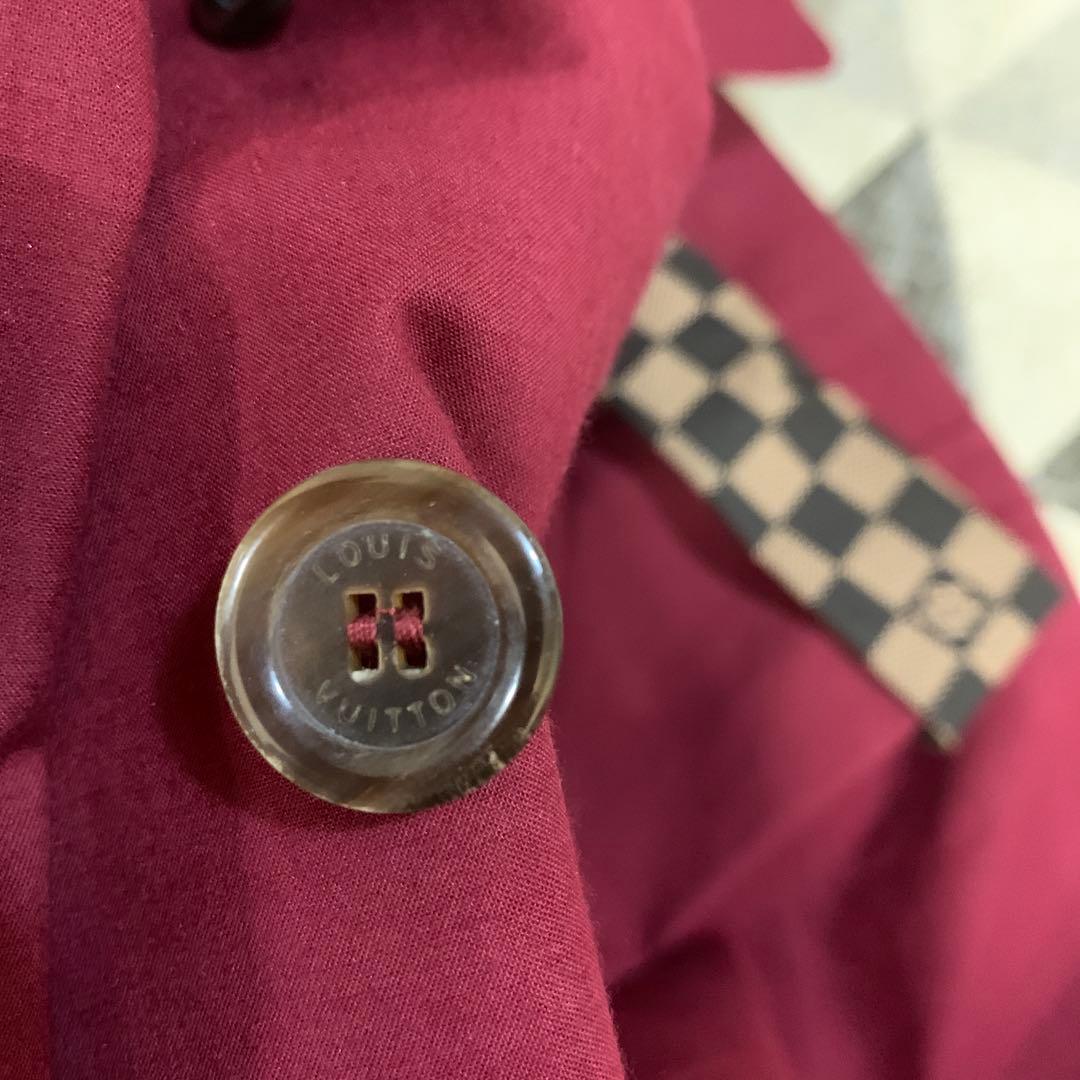 LOUIS VUITTON チェスターコート 34 バーガンディ。訳あり激安。