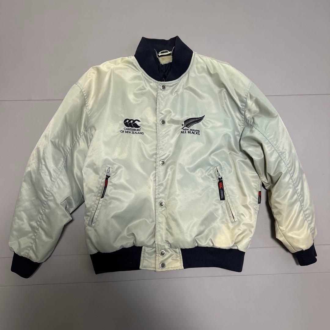 レア ラグビー オールブラックス カンタベリー製 中綿入りジャケット XL