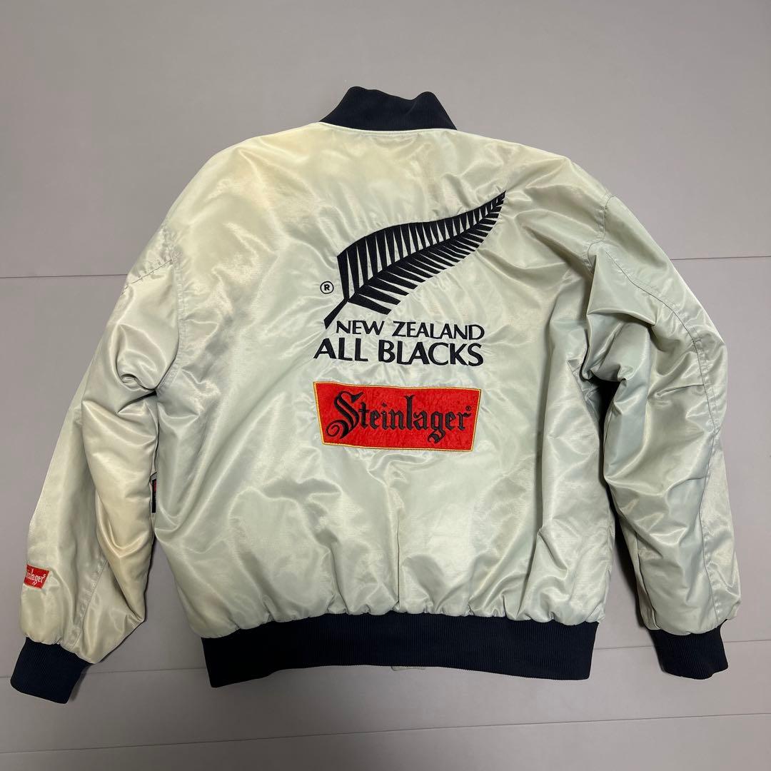 レア ラグビー オールブラックス カンタベリー製 中綿入りジャケット XL