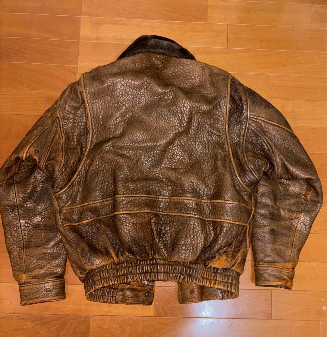 【本革】90s フライトジャケット A2タイプ 短丈　海外ボーイ