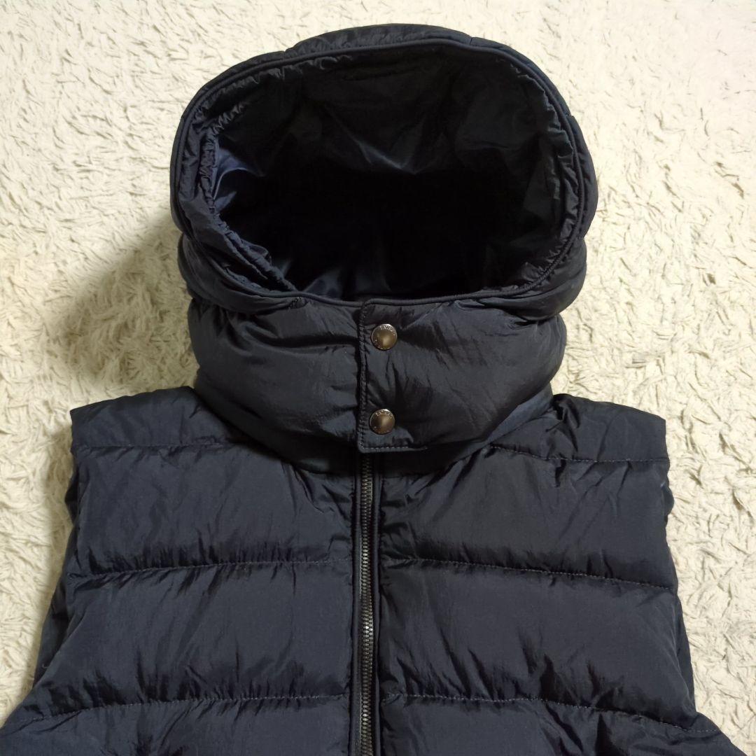 美品 TATRAS CURONE ダウンベスト 2WAY 02 ネイビー