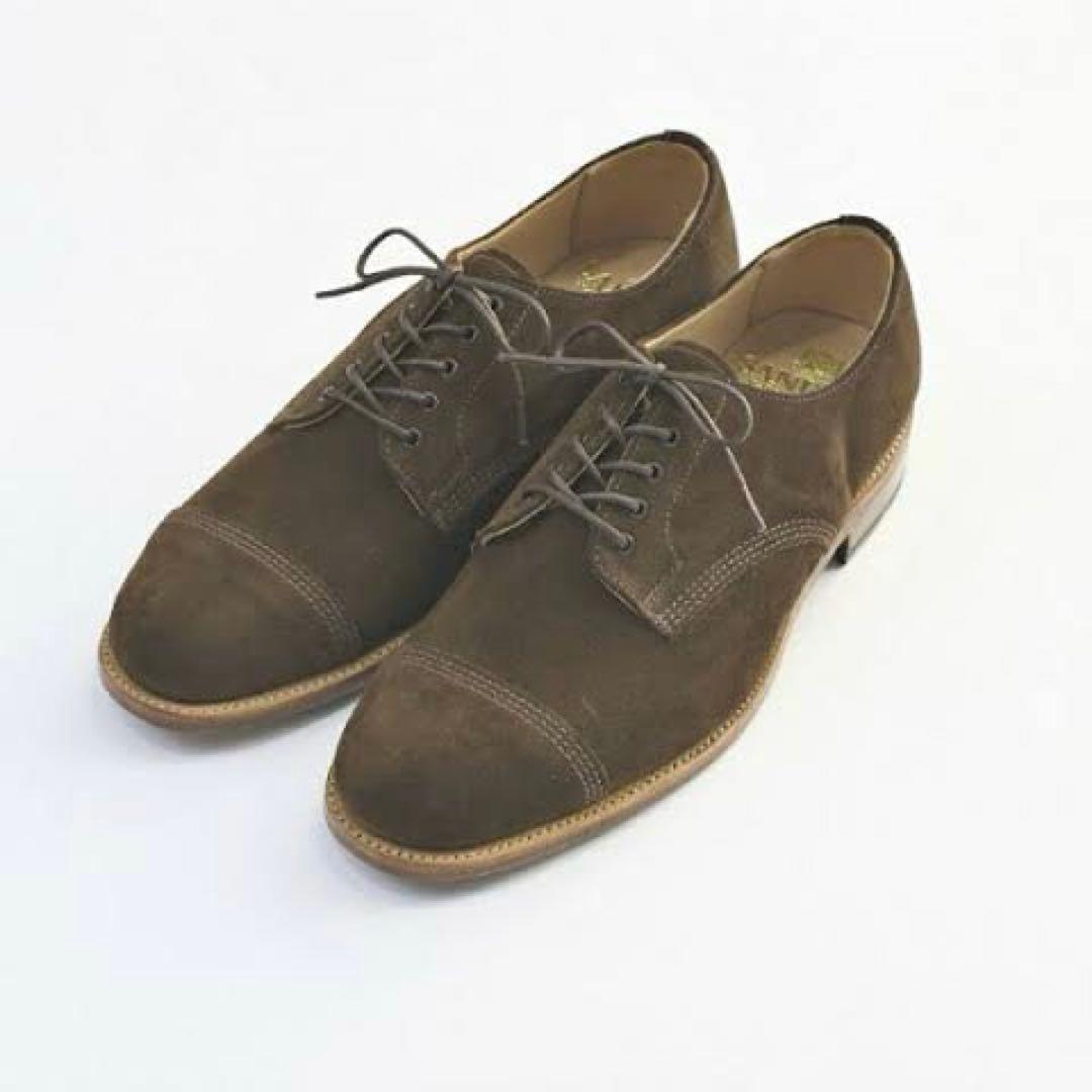 箱付き SANDERS サンダース スエード ドレスシューズ UK7