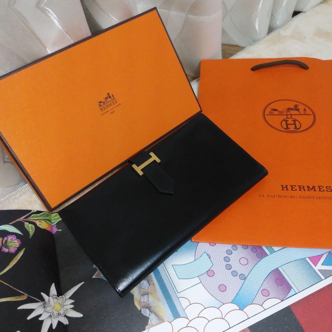 オススメの逸品&美品【エルメス HERMES ベアン 長財布 財布 レディース】