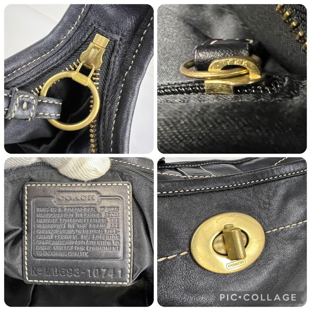 バッグ COACH leather turn lock Shoulder Bag y2k
