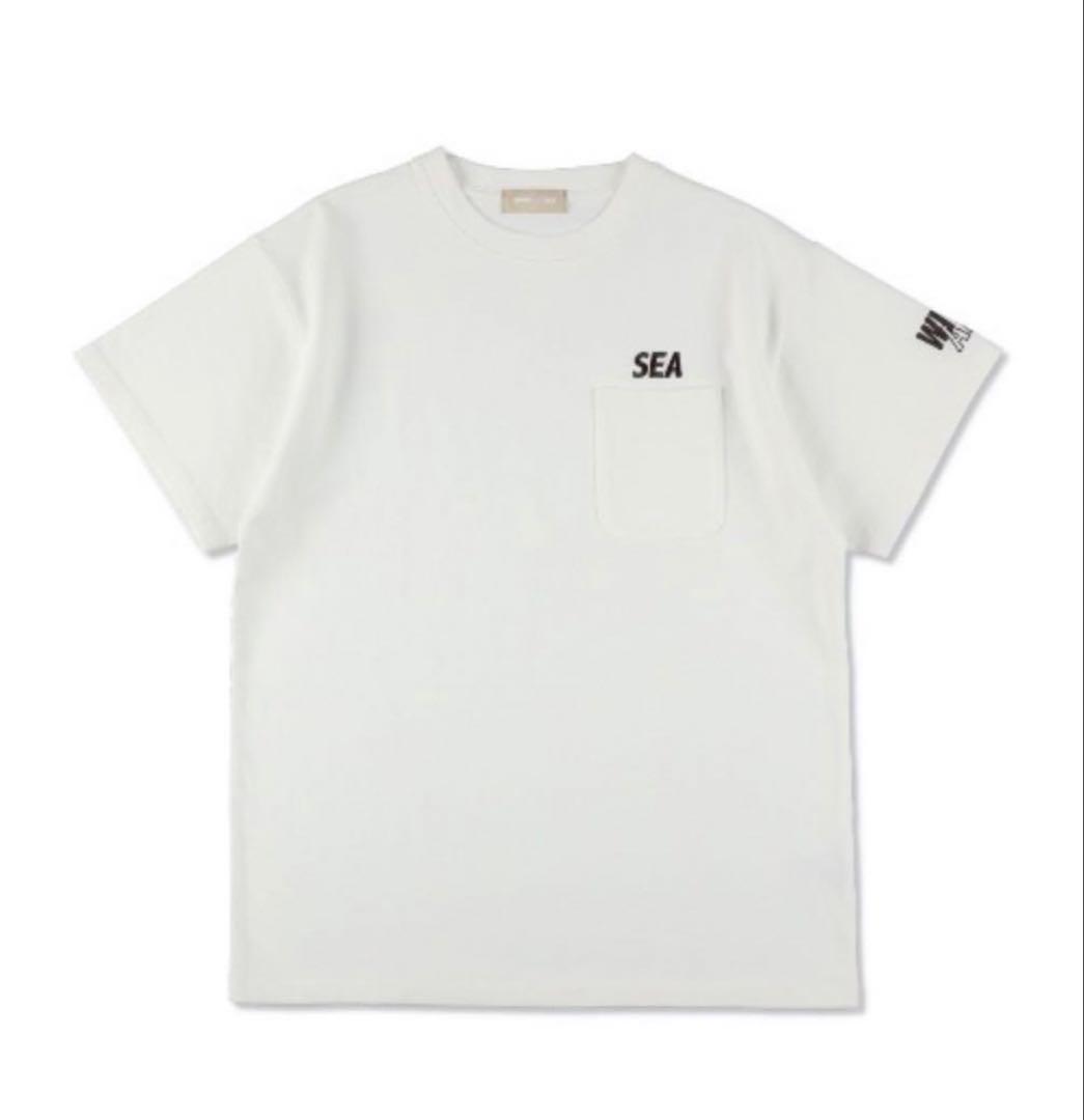 WIND AND SEA ポケット付きTシャツ M ホワイト