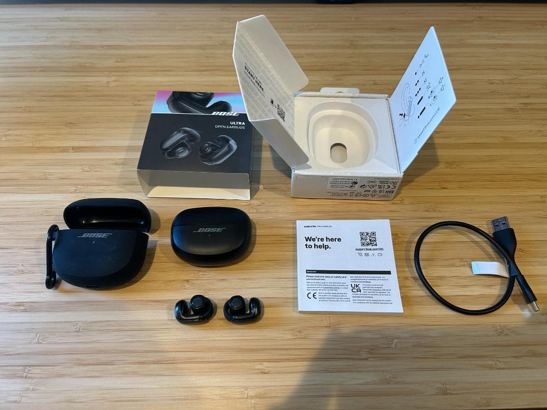 美品 Bose Ultra Open Earbuds ワイヤレス充電ケース付き
