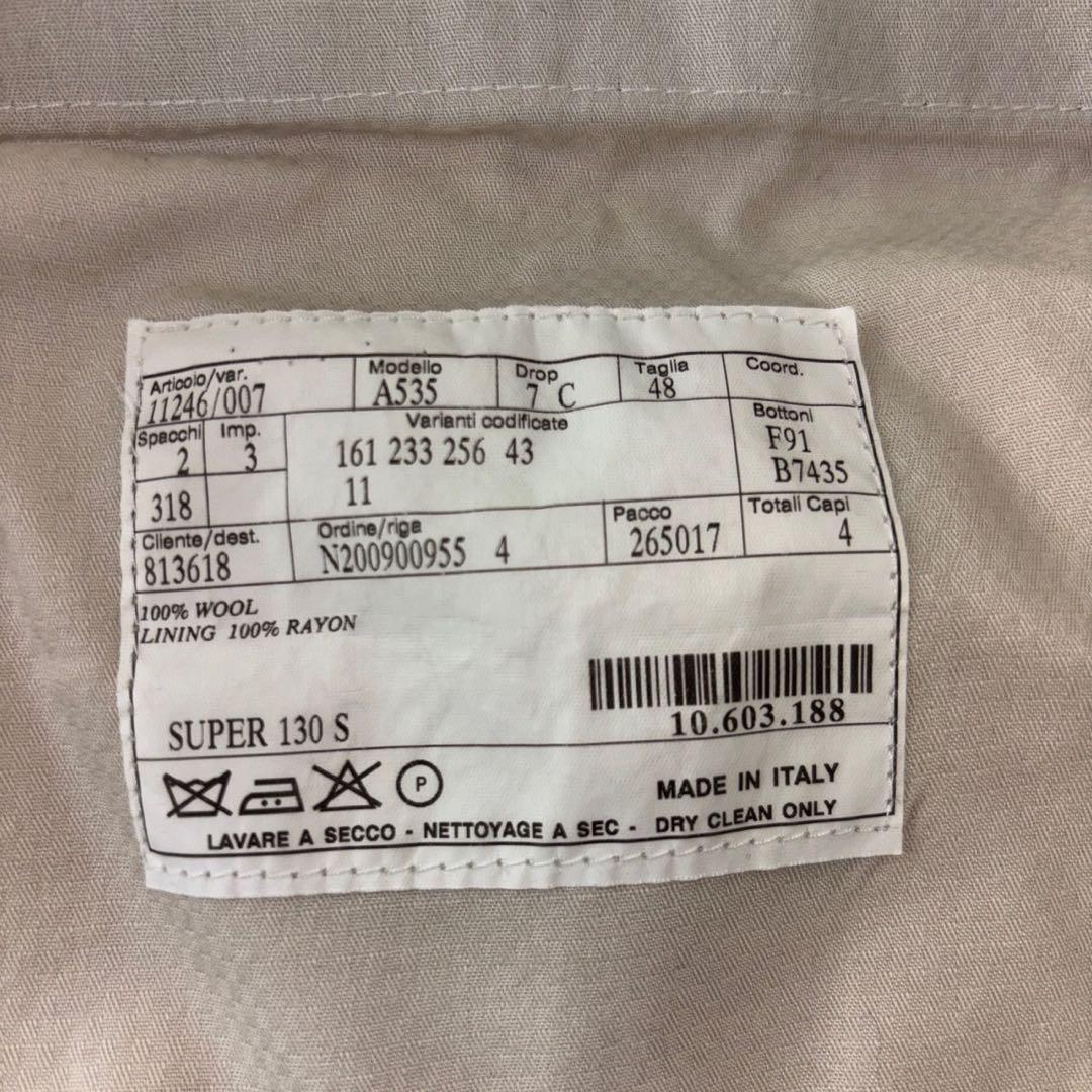 Belvest ダークグレー チェック柄 スーツ 上下セット