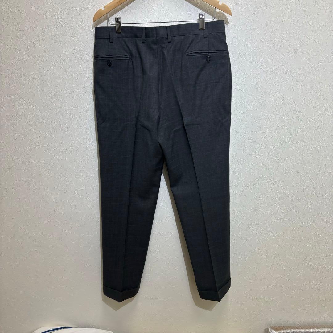 Belvest ダークグレー チェック柄 スーツ 上下セット