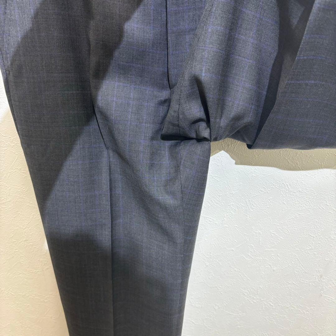 Belvest ダークグレー チェック柄 スーツ 上下セット
