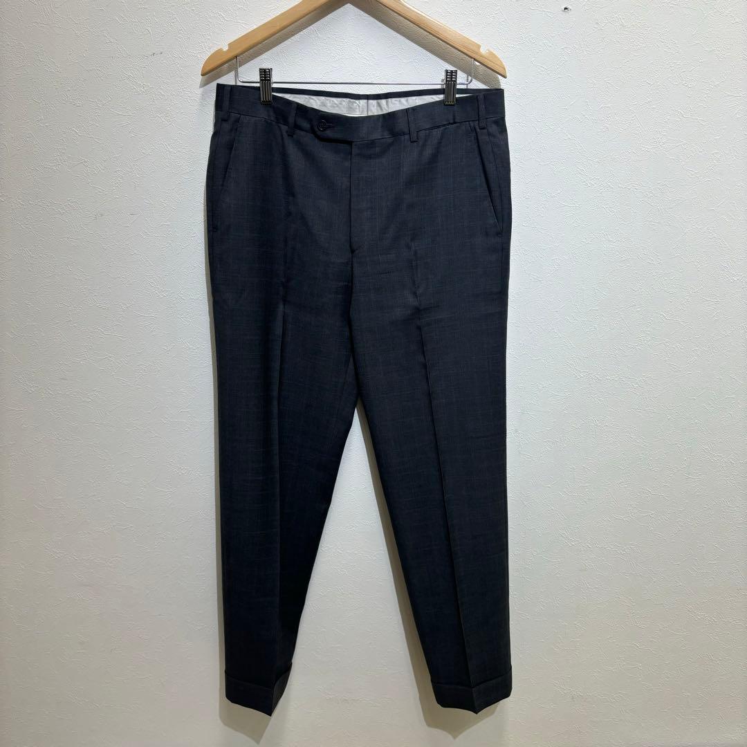 Belvest ダークグレー チェック柄 スーツ 上下セット