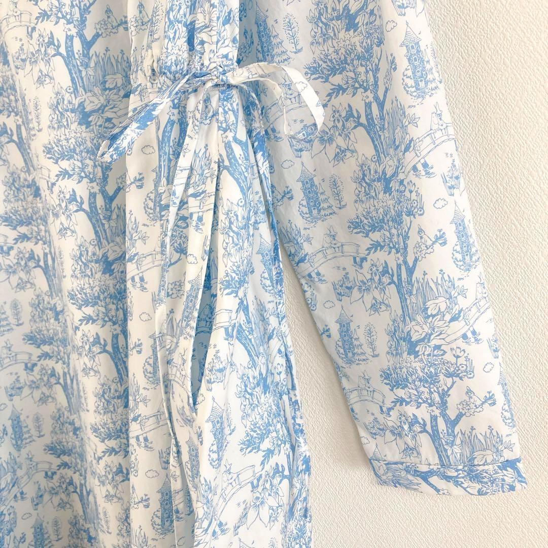 ムーミン × kippis パイピングワンピース　F　ブルー　afternoon