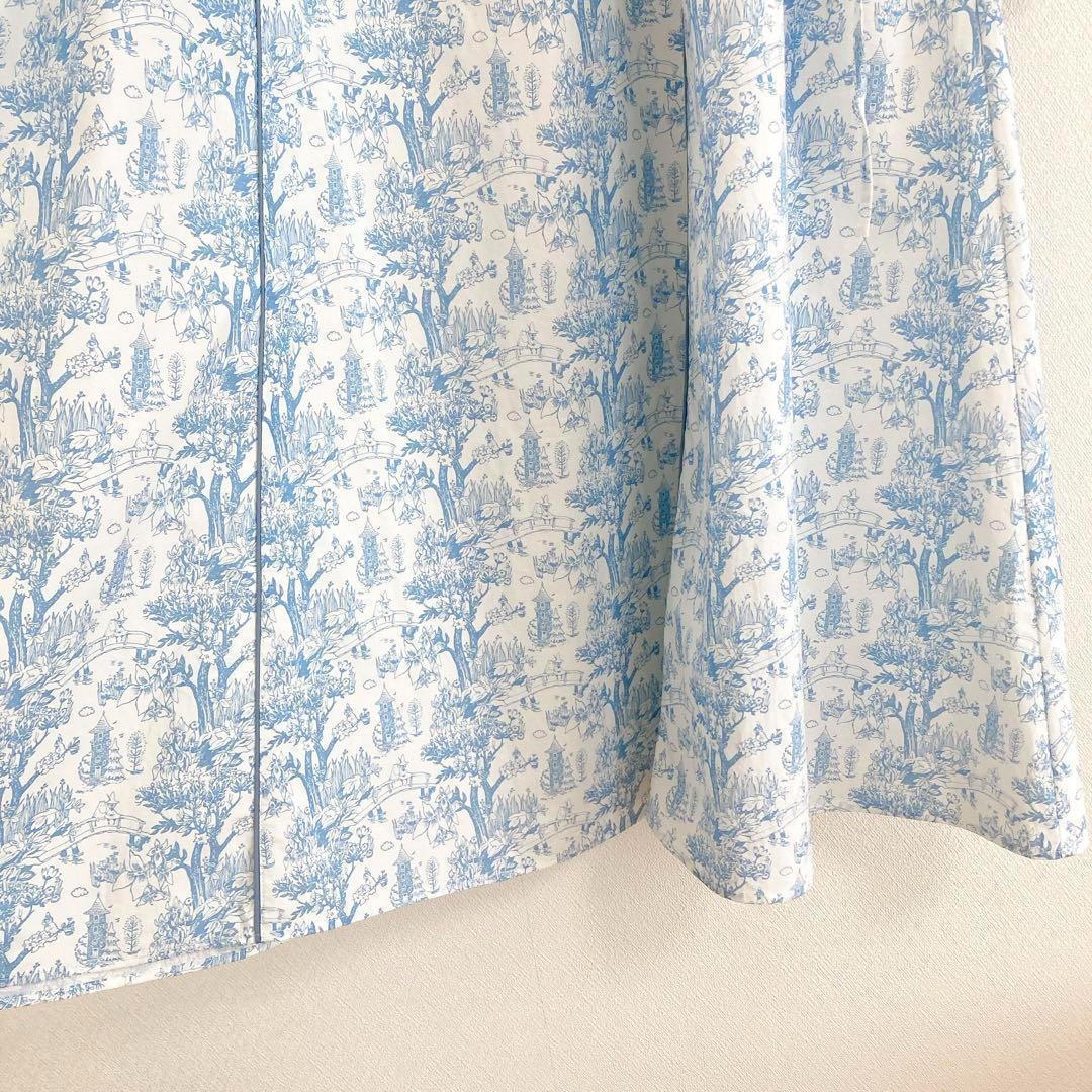 ムーミン × kippis パイピングワンピース　F　ブルー　afternoon