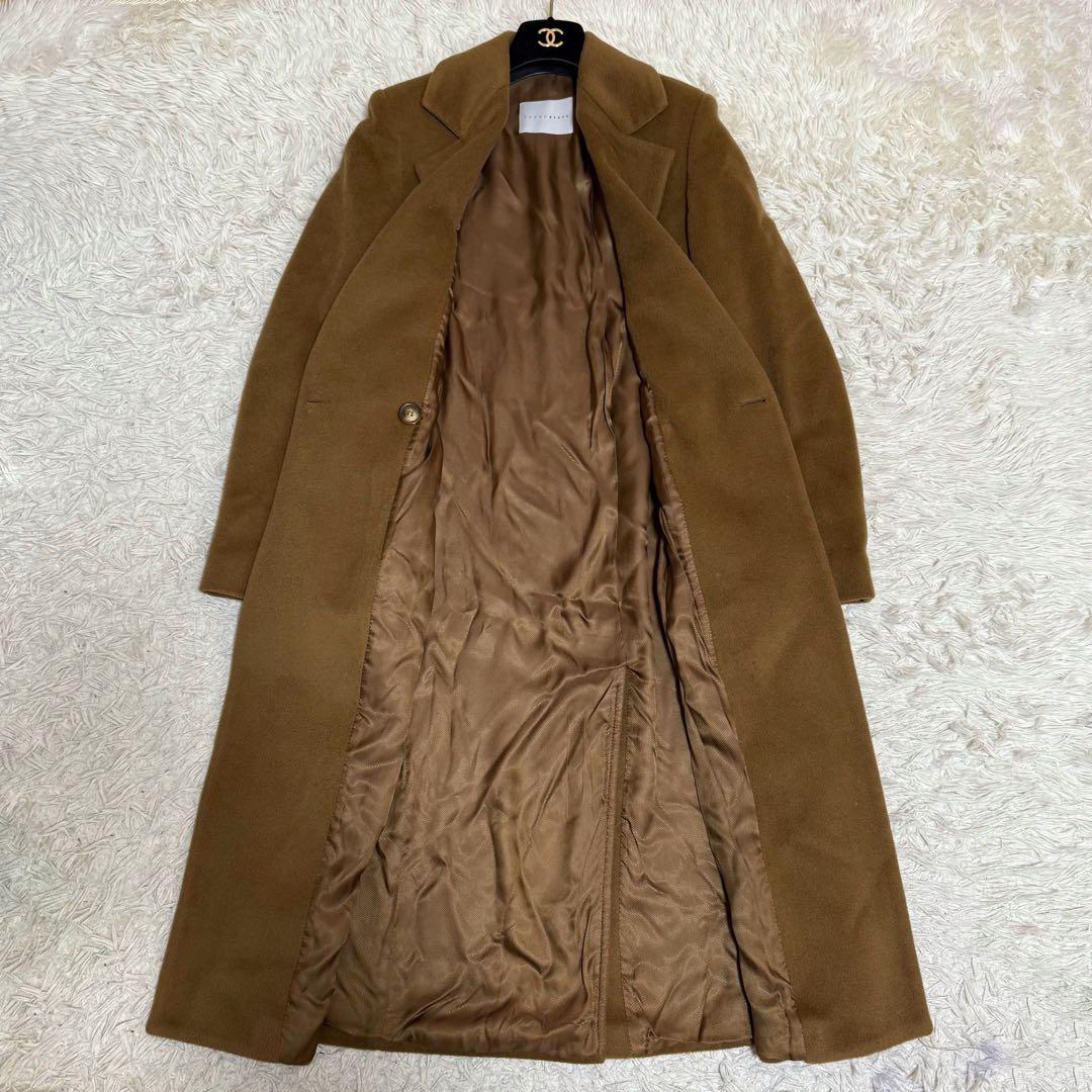 美品✨マックスマーラ ペニーブラック ロングコート ブラウン ウール100 XL