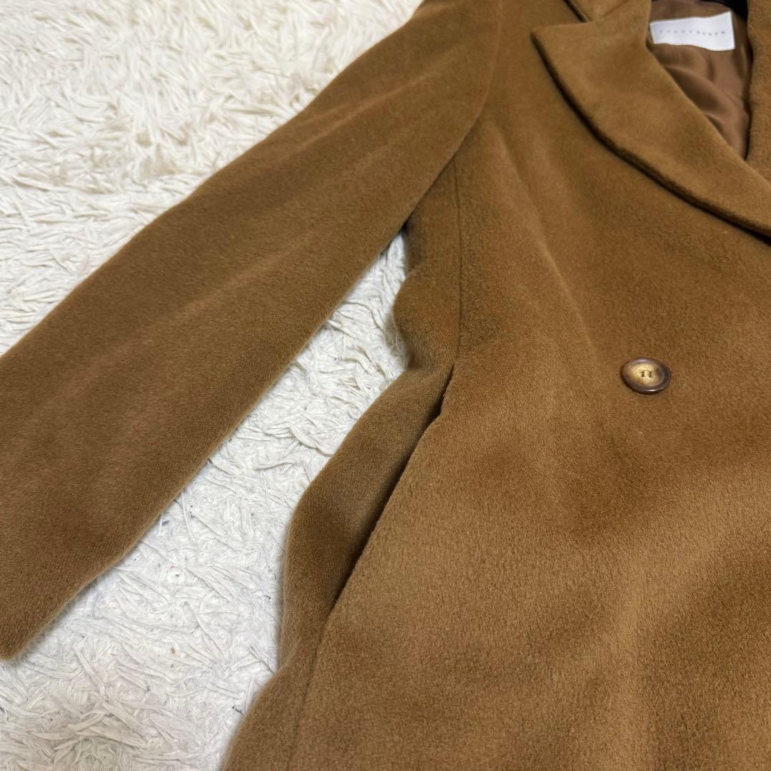 美品✨マックスマーラ ペニーブラック ロングコート ブラウン ウール100 XL