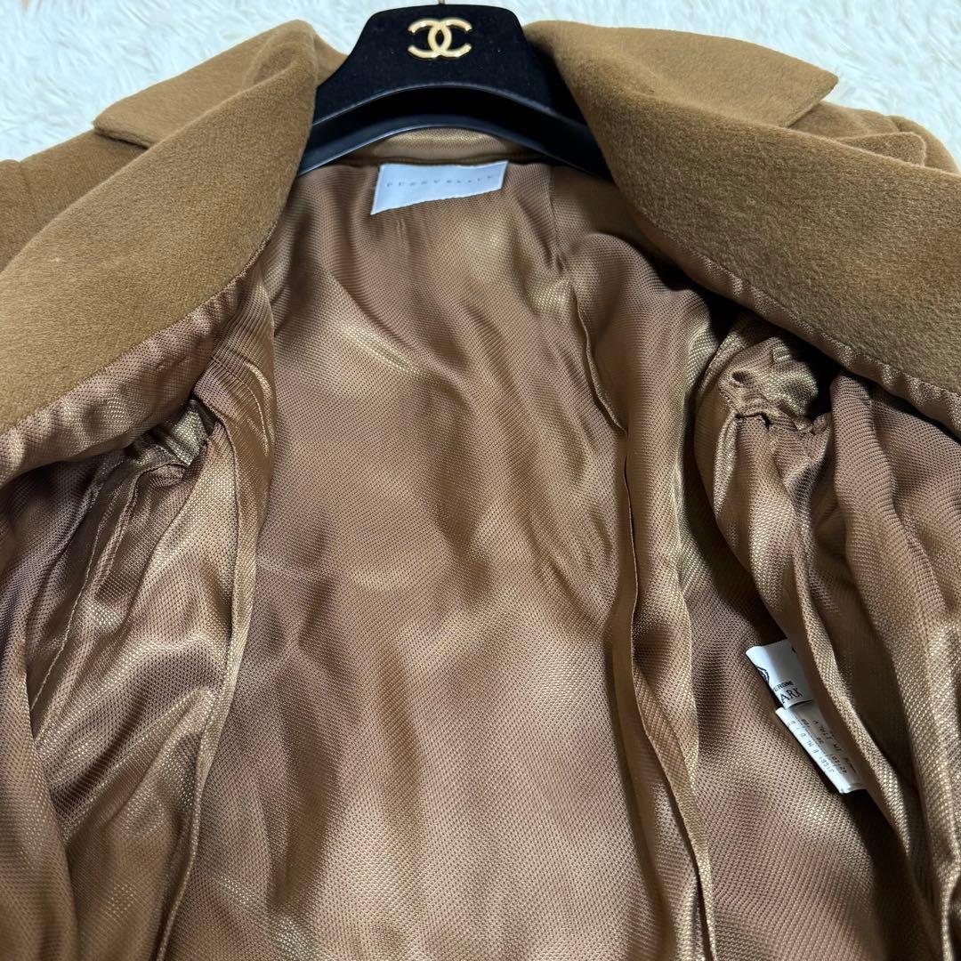 美品✨マックスマーラ ペニーブラック ロングコート ブラウン ウール100 XL