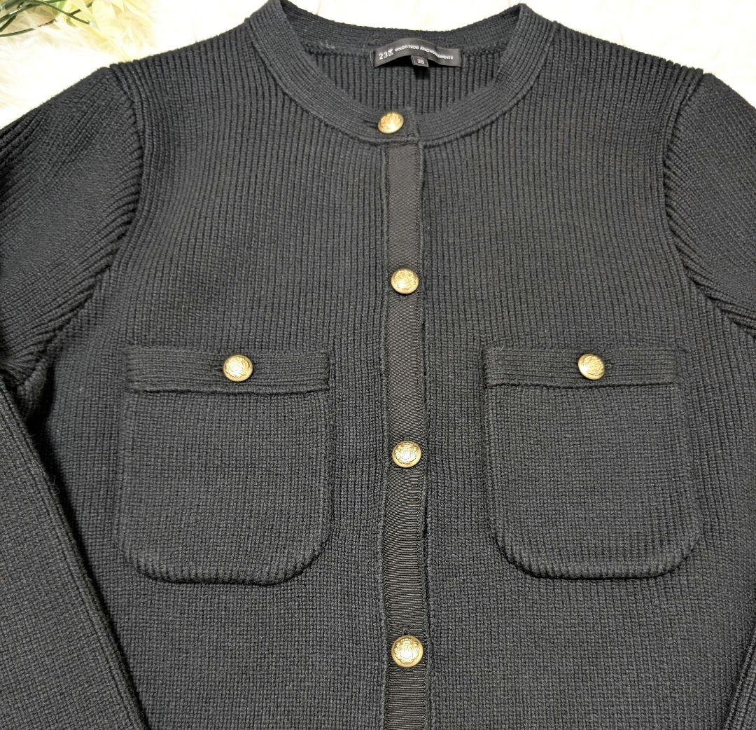 ✨美品✨　23区　 コットンリリー 　ニットジャケット　38