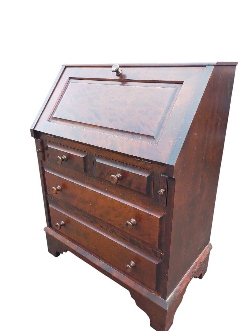 ☆北海道民芸家具☆アンティークライティングビューロー