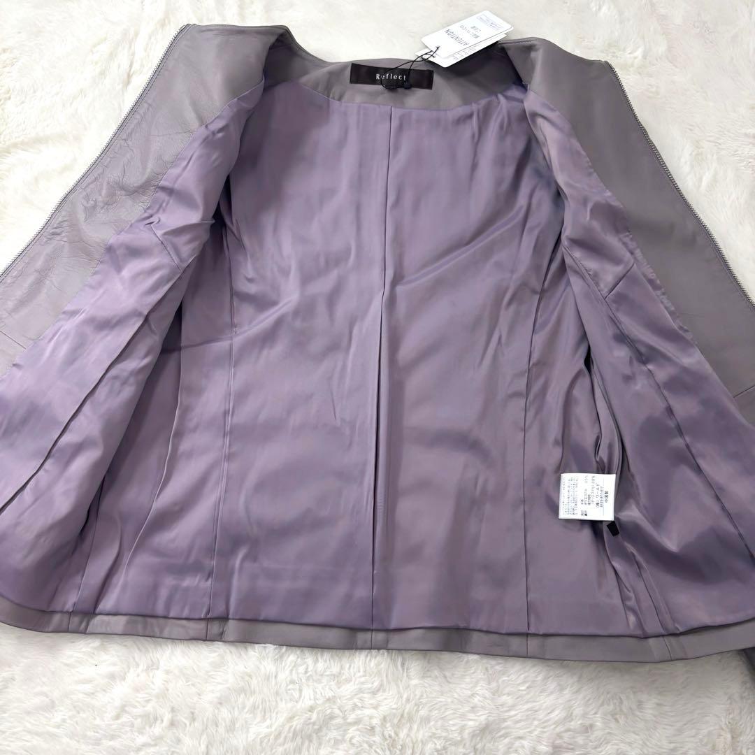 新品タグ付き Reflect リフレクト グレー ノーカラージャケット Mサイズ