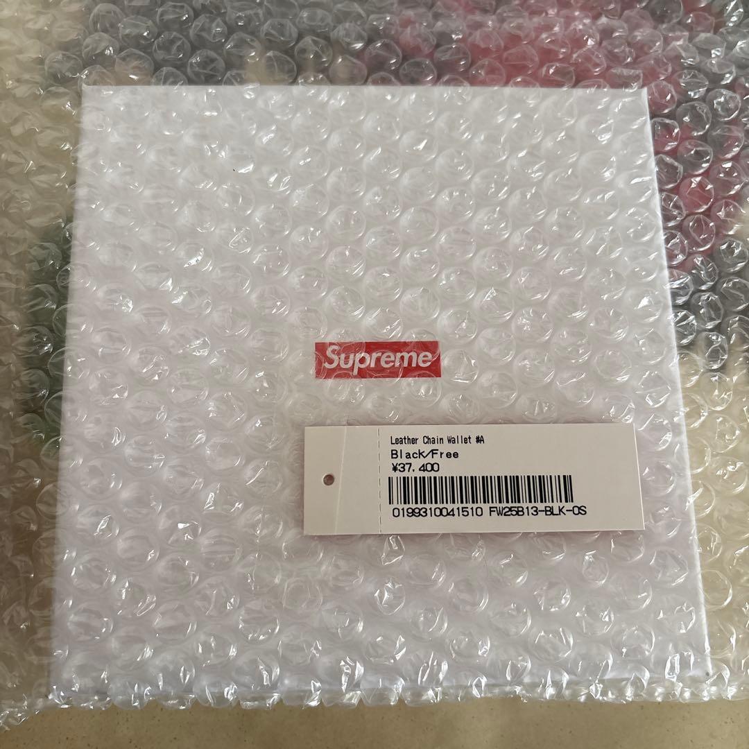 小物 supreme leather chain wallet