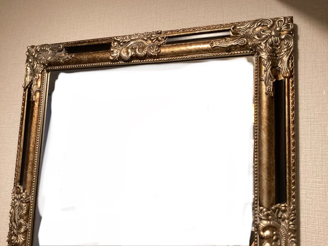 クラシック装飾　壁掛け鏡　62✖️82 大きめ　縦・横両用