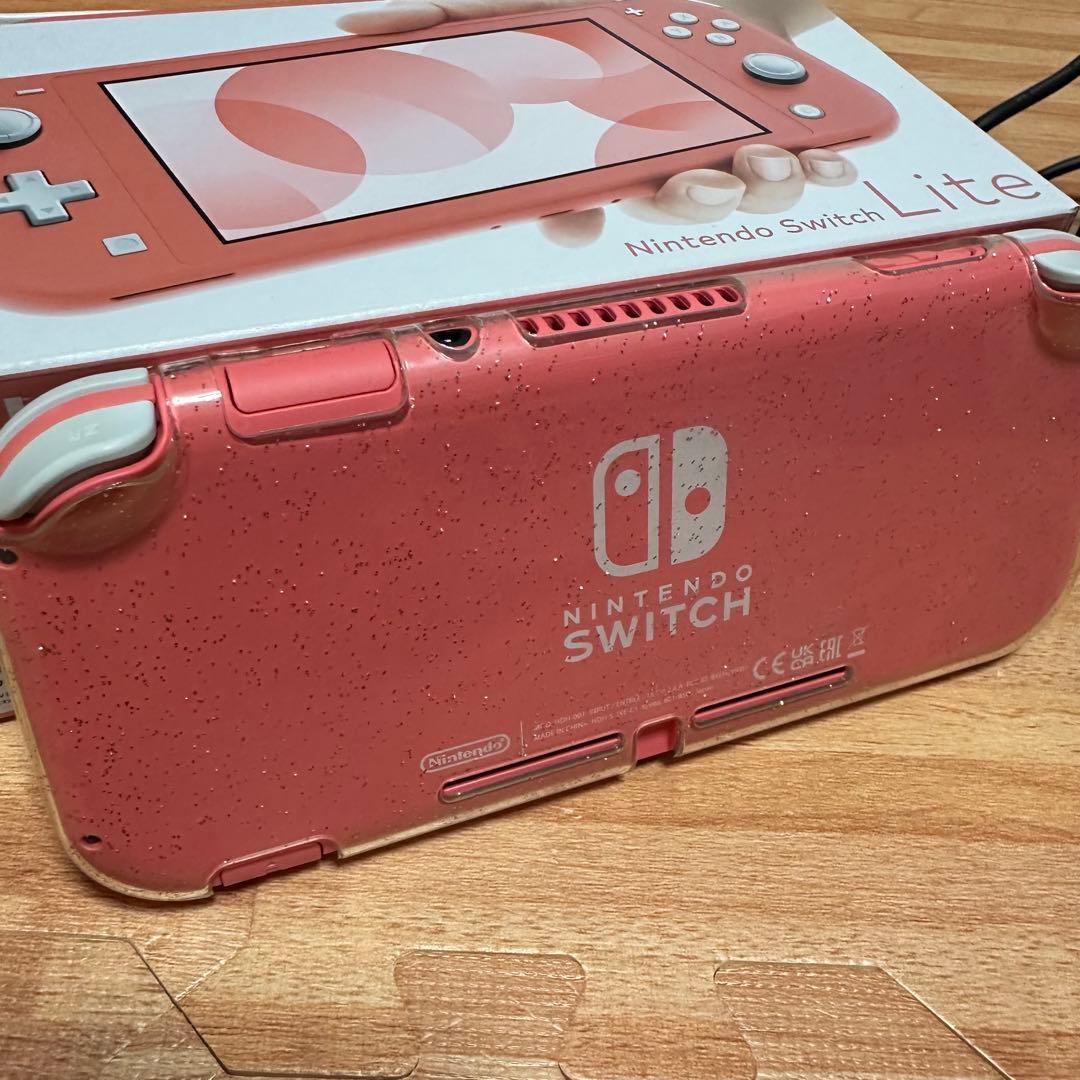 Switch Lite コーラル ピンク ケース付き