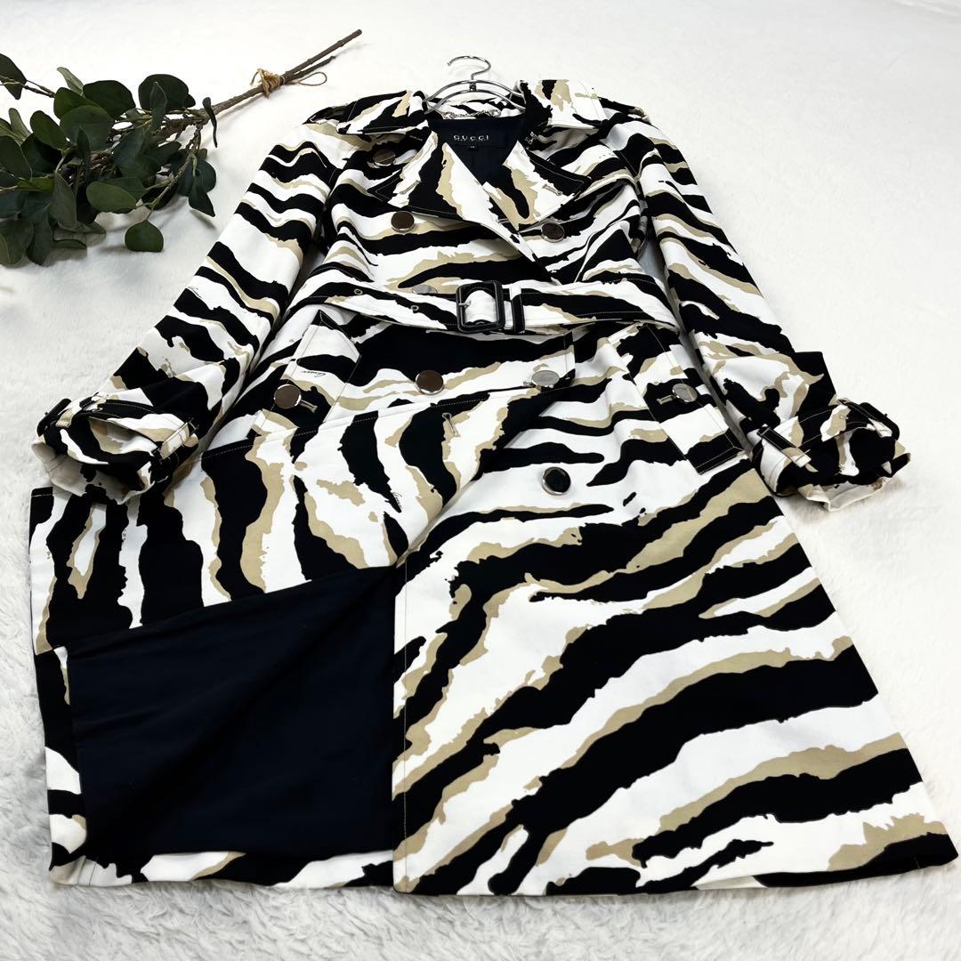 未使用級 14AW GUCCI ゼブラ トレンチコート フリーダ期 60s 38