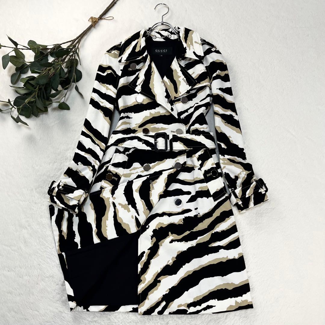 未使用級 14AW GUCCI ゼブラ トレンチコート フリーダ期 60s 38