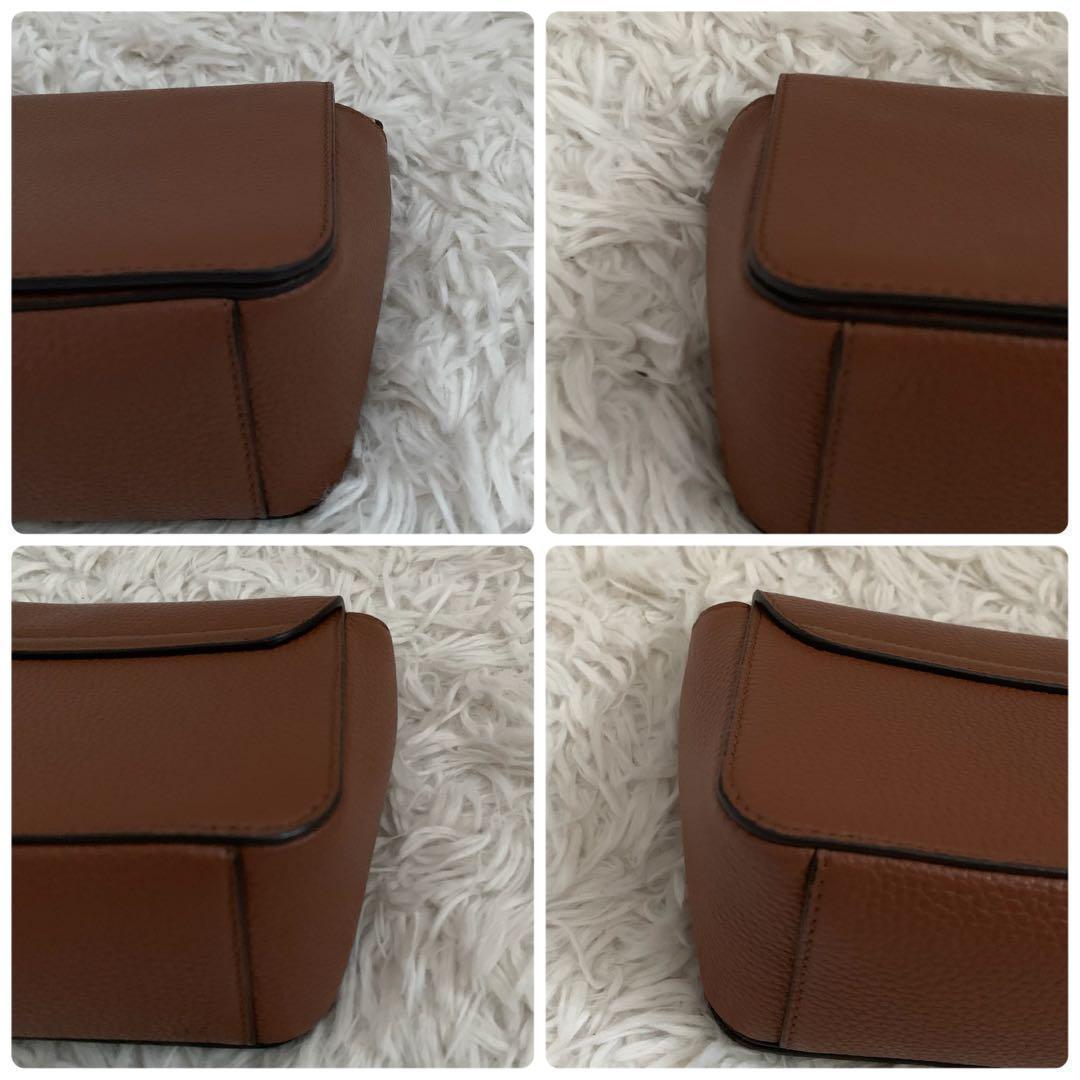 未使用級✨トリーバーチ ショルダーバッグ テア ロゴ タッセル レザー キャメル