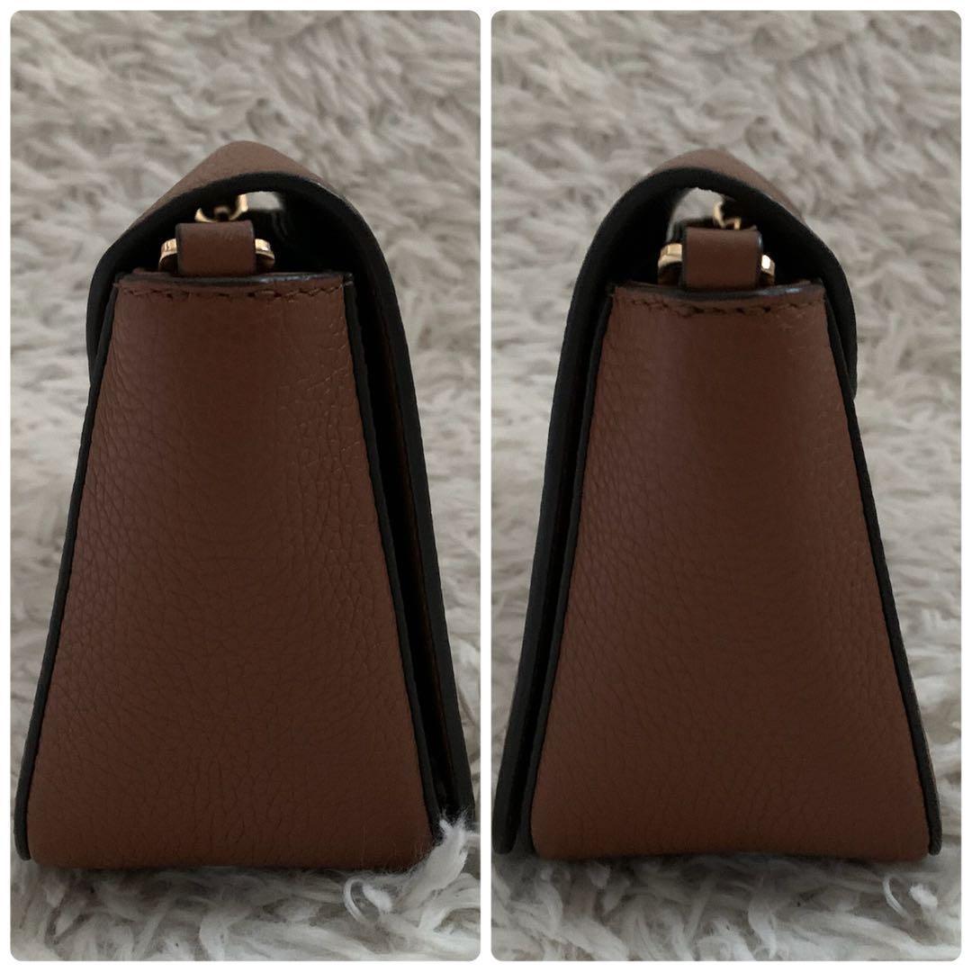 未使用級✨トリーバーチ ショルダーバッグ テア ロゴ タッセル レザー キャメル