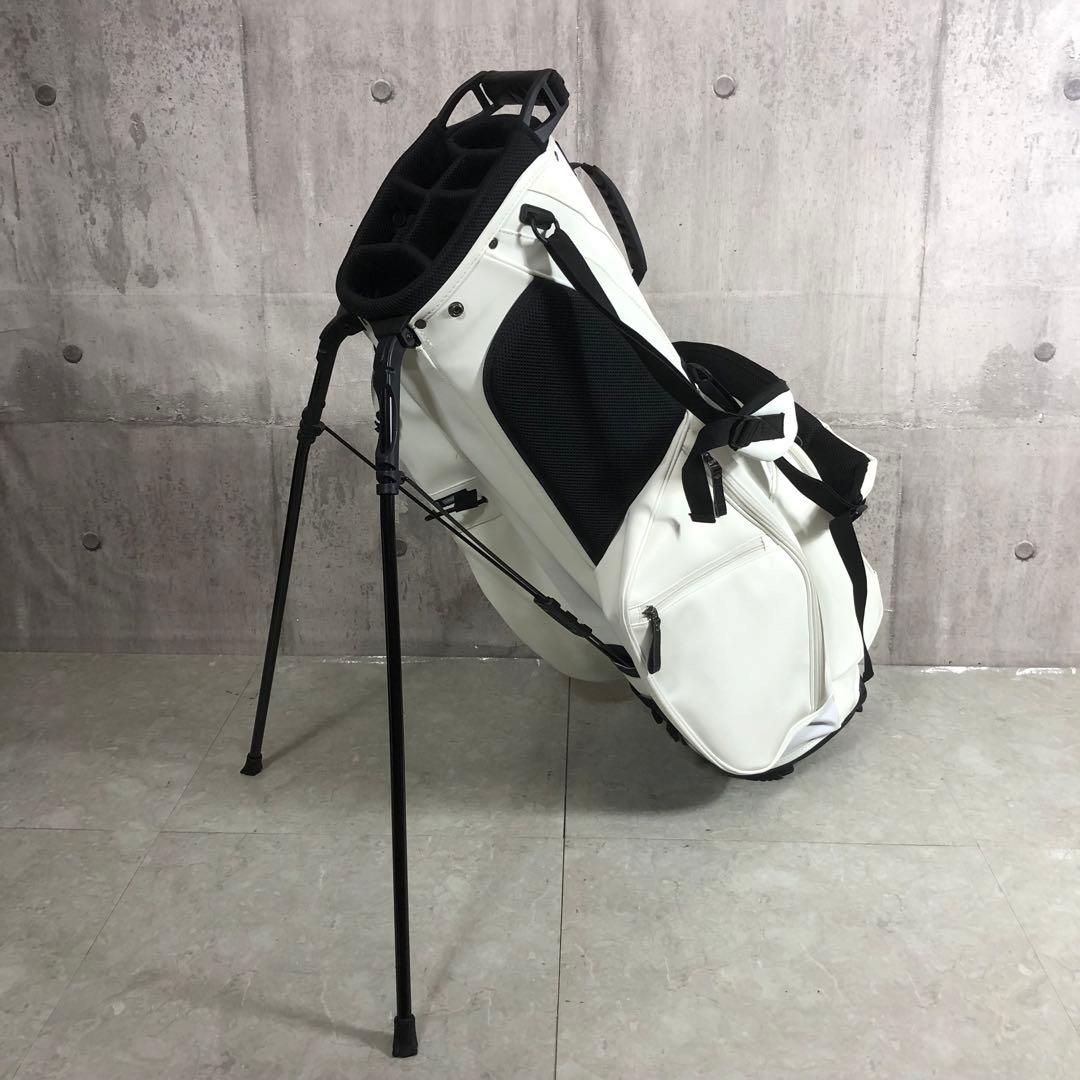 VESSEL　キャディバッグ　４点式　スタンド式　ホワイト　6分割　PUレザー