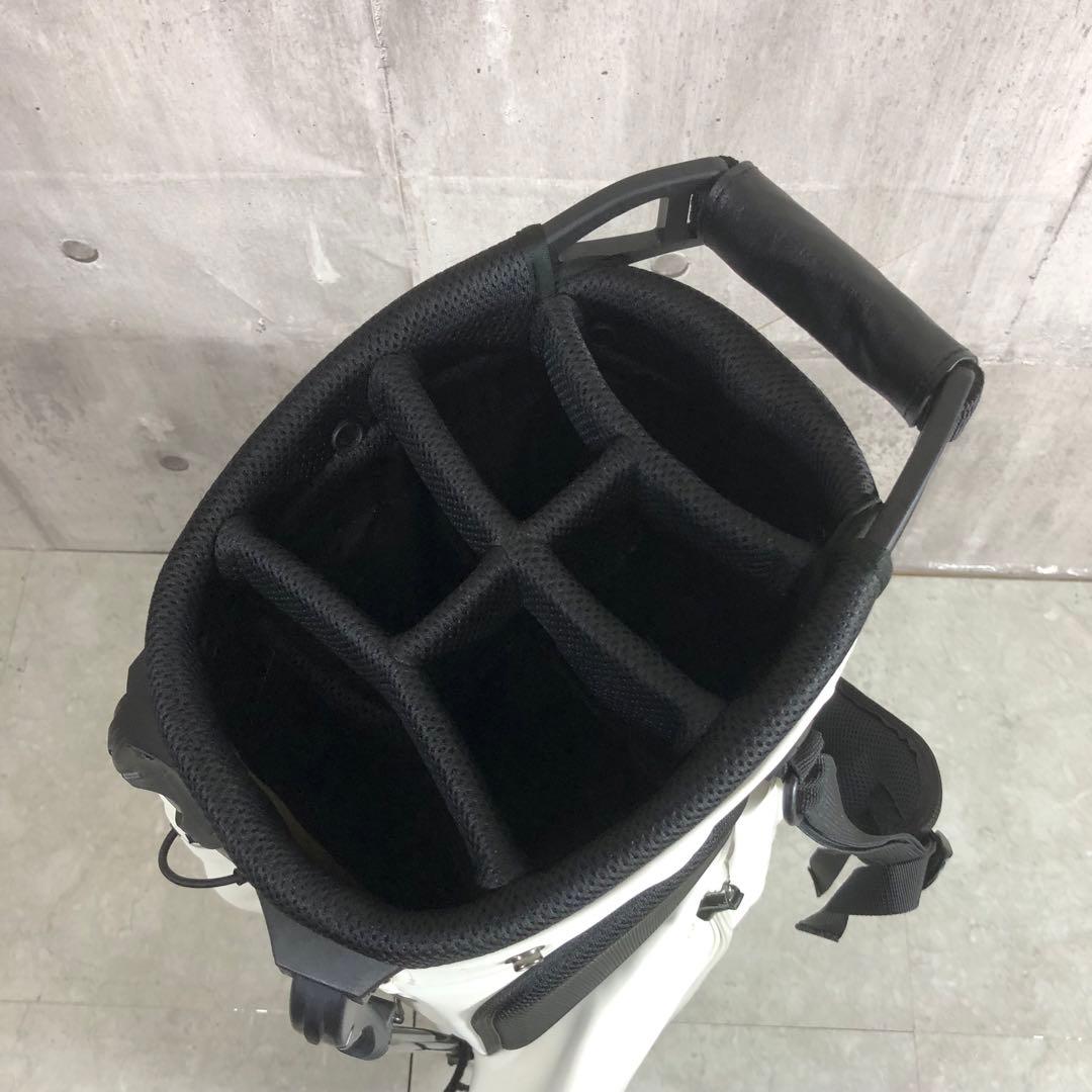 VESSEL　キャディバッグ　４点式　スタンド式　ホワイト　6分割　PUレザー