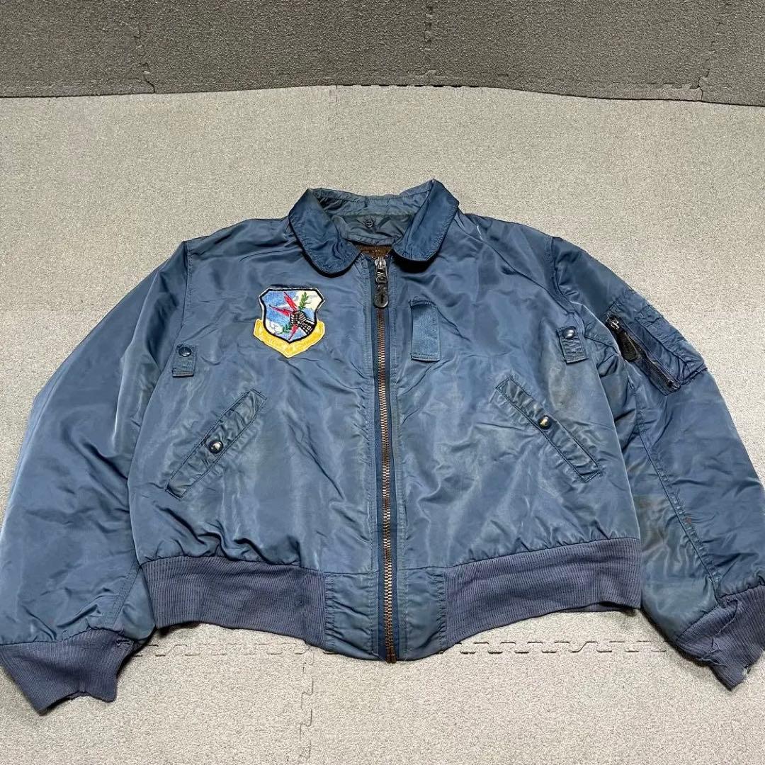 1100 ALPHA B-15D USA製 L SACパッチ 焼け味アリ