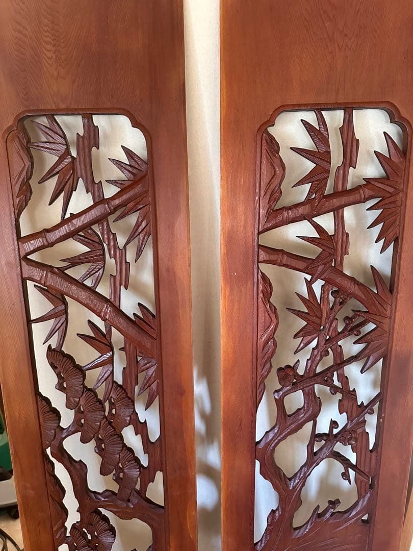 欄間　らんま　昭和　レトロ　2枚セット　レア　希少　松　木