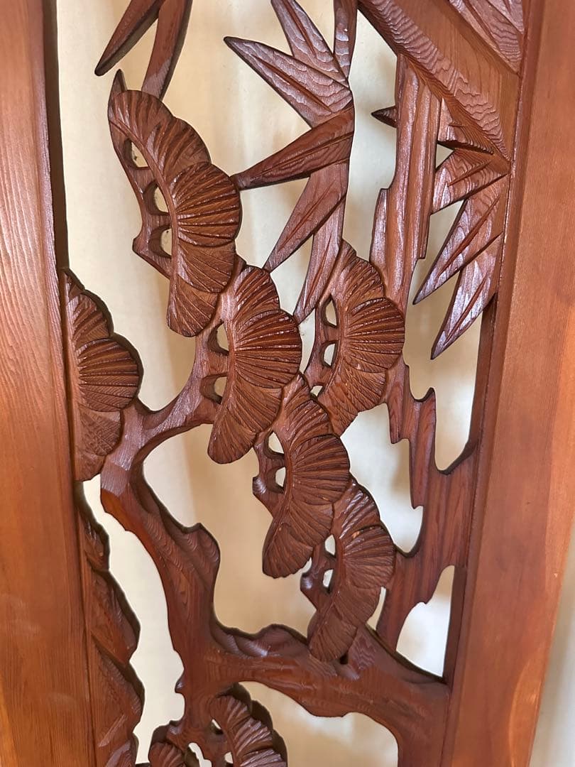 欄間　らんま　昭和　レトロ　2枚セット　レア　希少　松　木