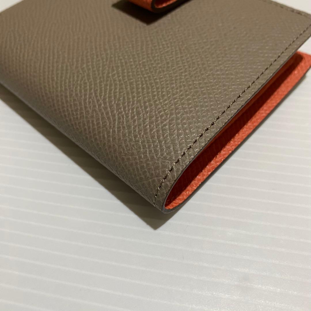 【未使用】Atelier nuu noble 折財布　グレージュ×ピンク