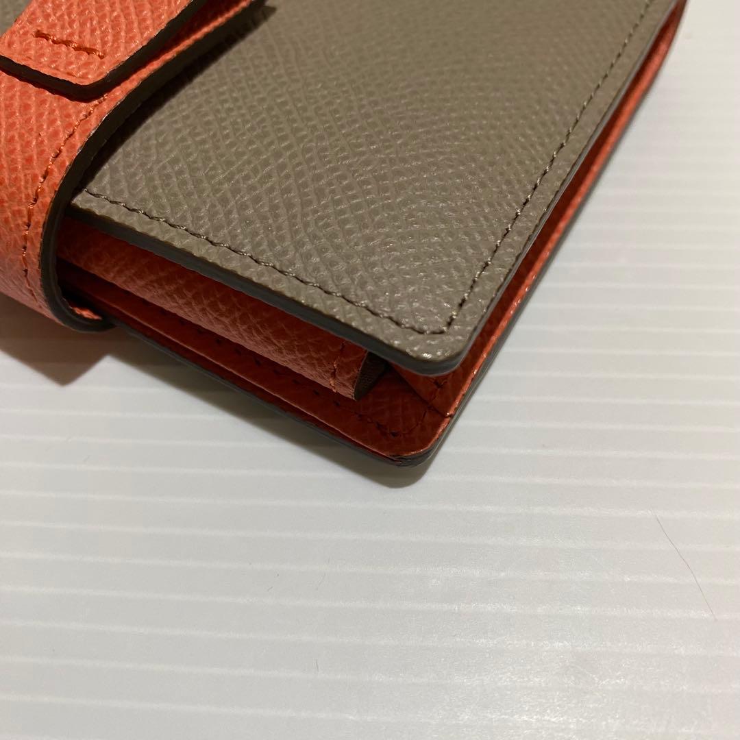 【未使用】Atelier nuu noble 折財布　グレージュ×ピンク