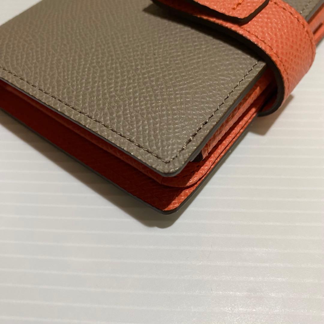 【未使用】Atelier nuu noble 折財布　グレージュ×ピンク