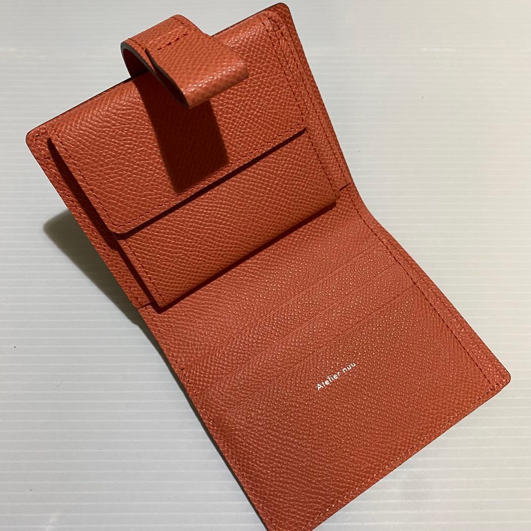 【未使用】Atelier nuu noble 折財布　グレージュ×ピンク