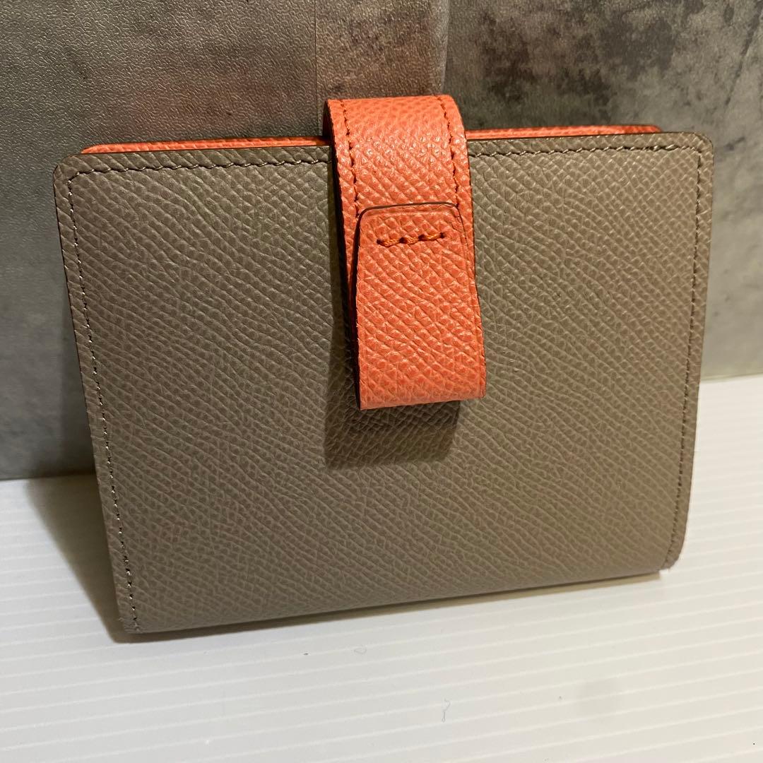 【未使用】Atelier nuu noble 折財布　グレージュ×ピンク