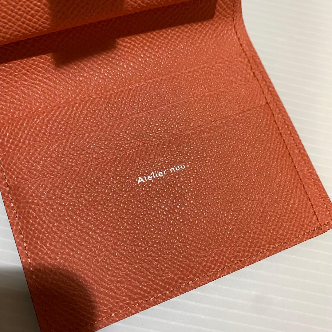 【未使用】Atelier nuu noble 折財布　グレージュ×ピンク