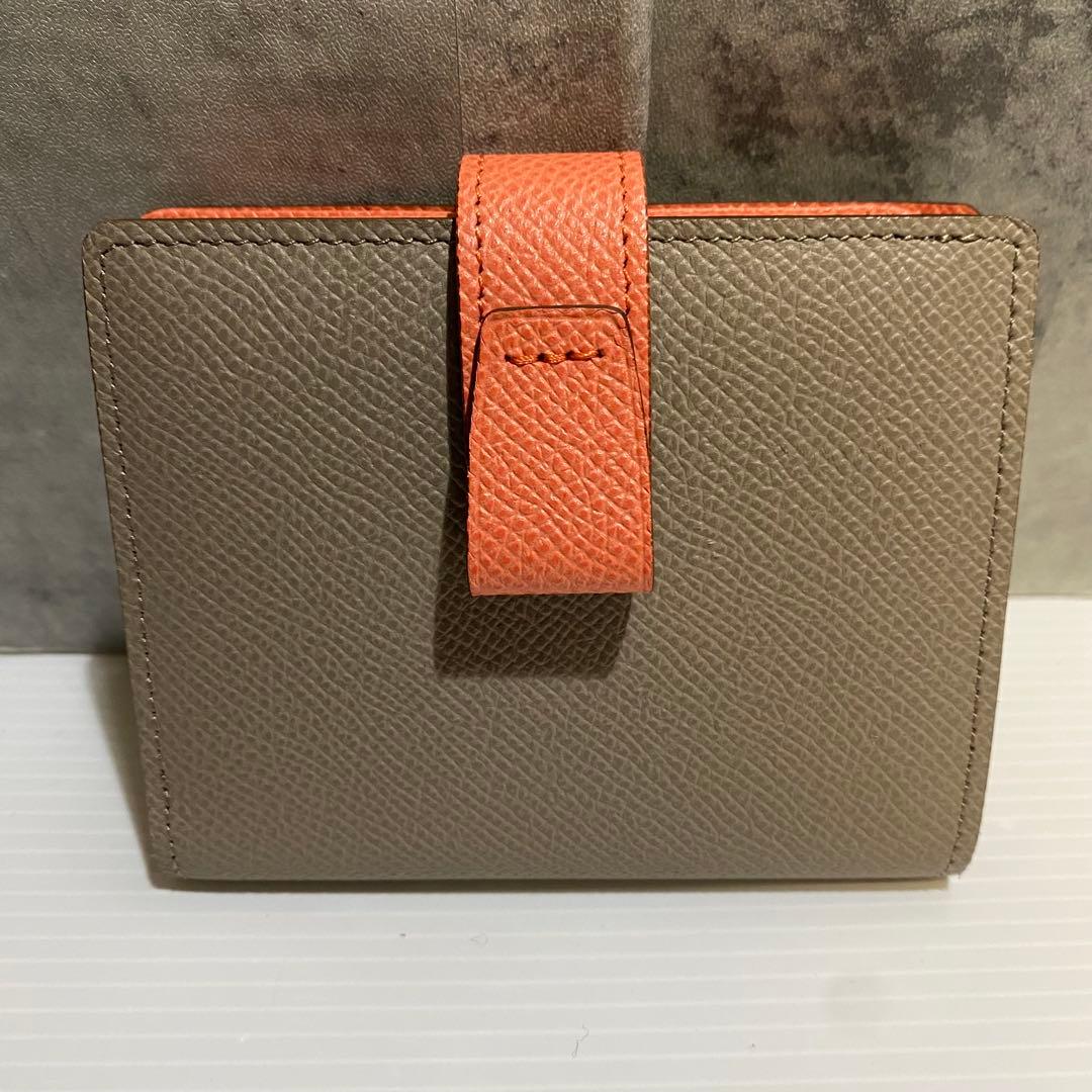 【未使用】Atelier nuu noble 折財布　グレージュ×ピンク