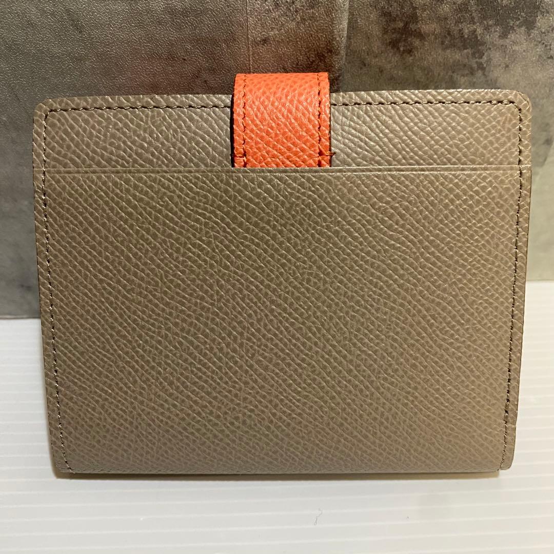 【未使用】Atelier nuu noble 折財布　グレージュ×ピンク